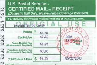 certified mail tracking number